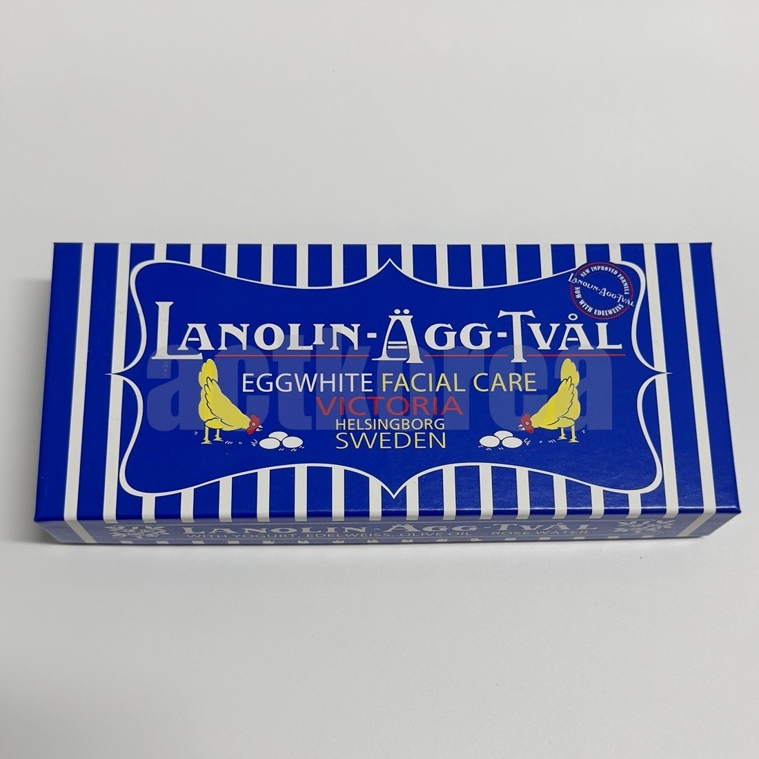 Victoria Lanolin-Agg-Tval Original Sweden Egg Pack Egg Soap White Soap (50g X 6)