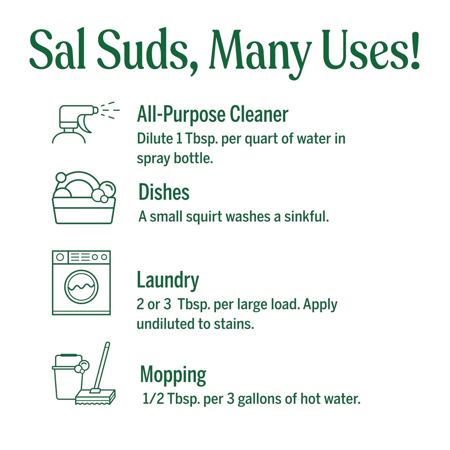 Dr Bronners Pure Castile Soap Variety Pack & Sal Suds Biodegradable Cleaner
