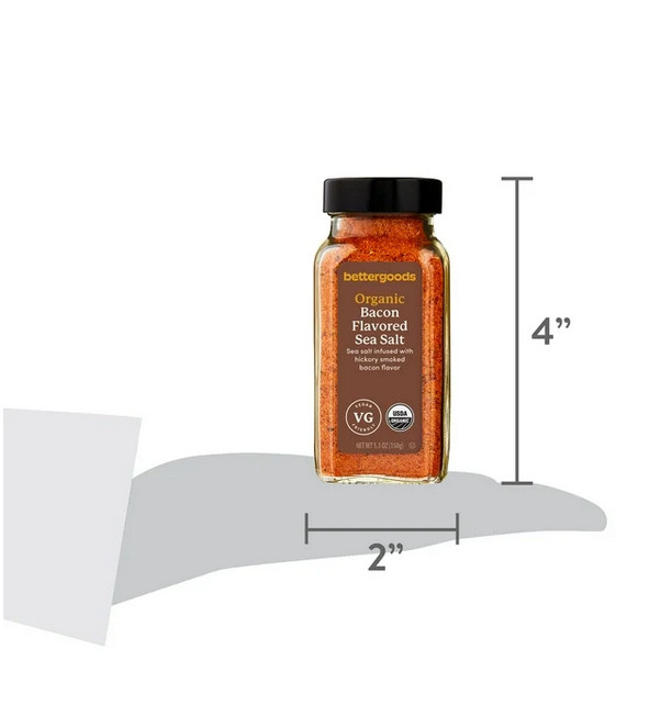bettergoods Organic Bacon Flavored Sea Salt, 5.3 oz