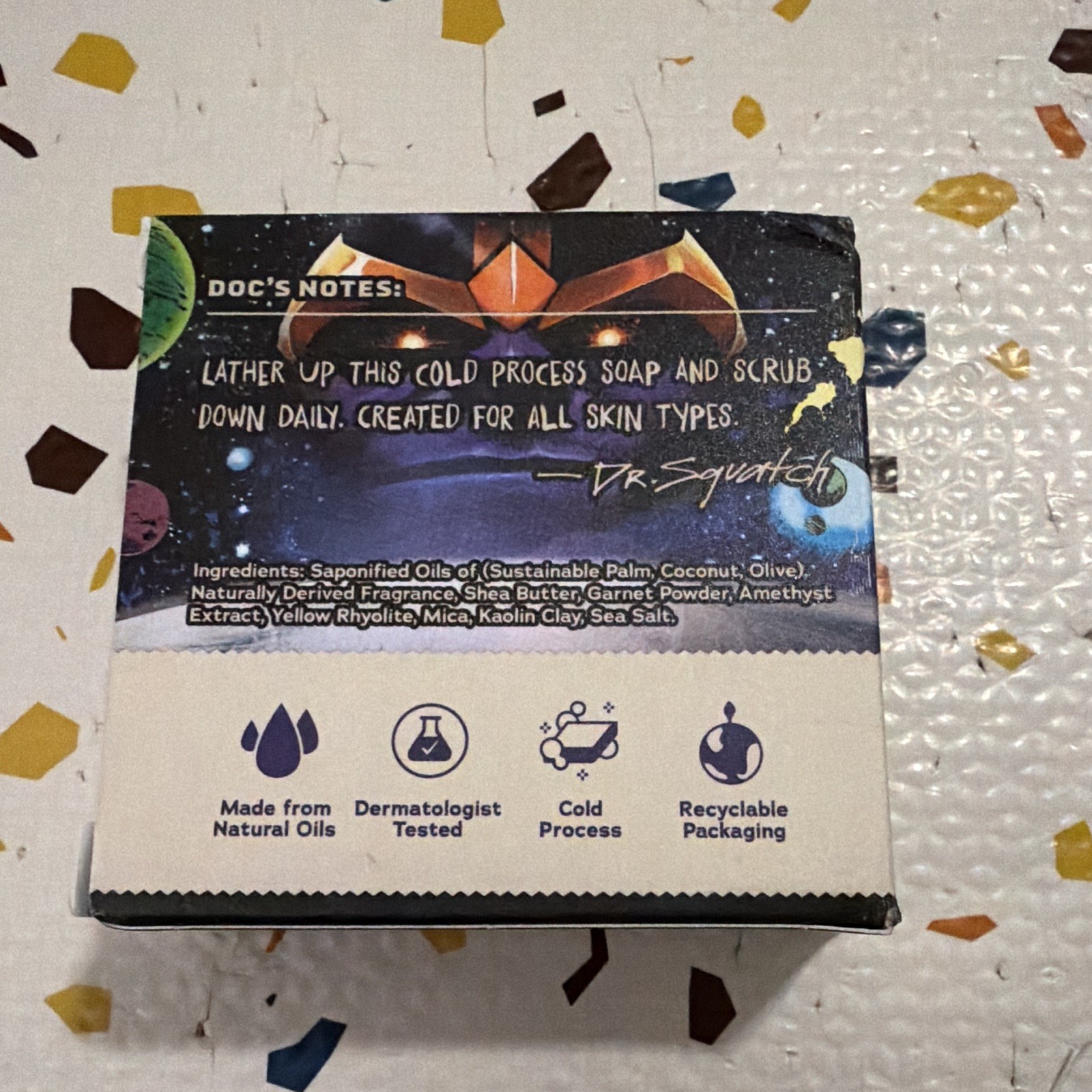 Dr. Squatch Marvel Thanos Infinity Bricc Men’s Natural Body Bar Soap 5 oz