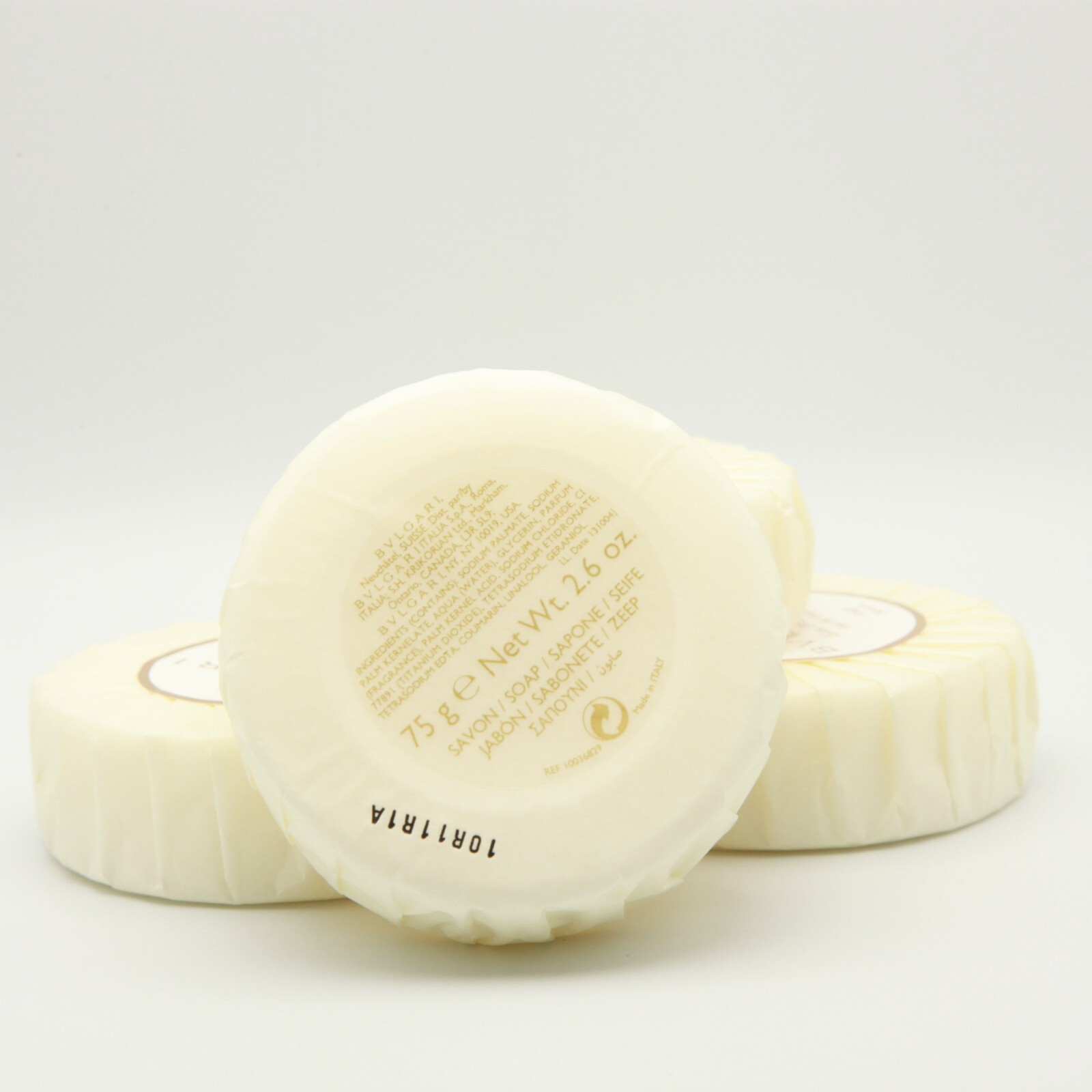 BVLGARI au thé Blanc (White Tea) Soap – 2.6oz / 75g Pack Of 4 NEW