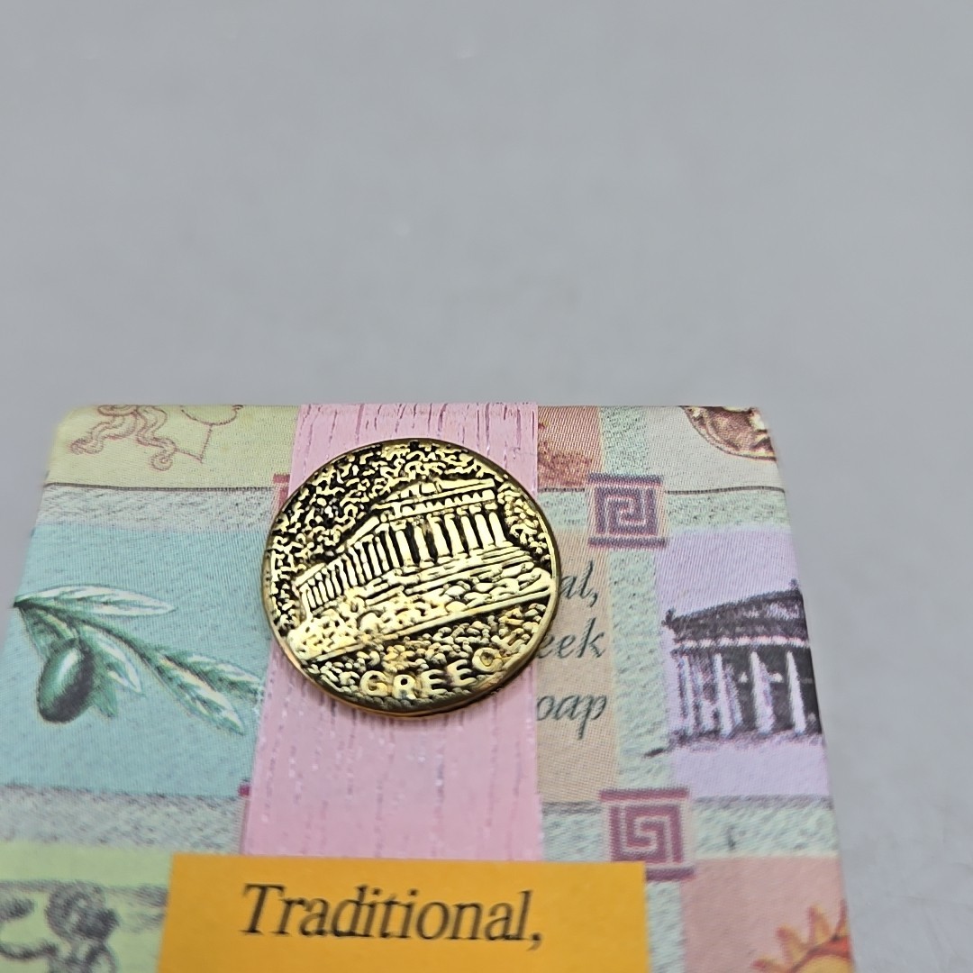 NEW Sealed Wrapped Traditional Pure Greek Olive-Oil Soap By S.S. W/ Greece Token
