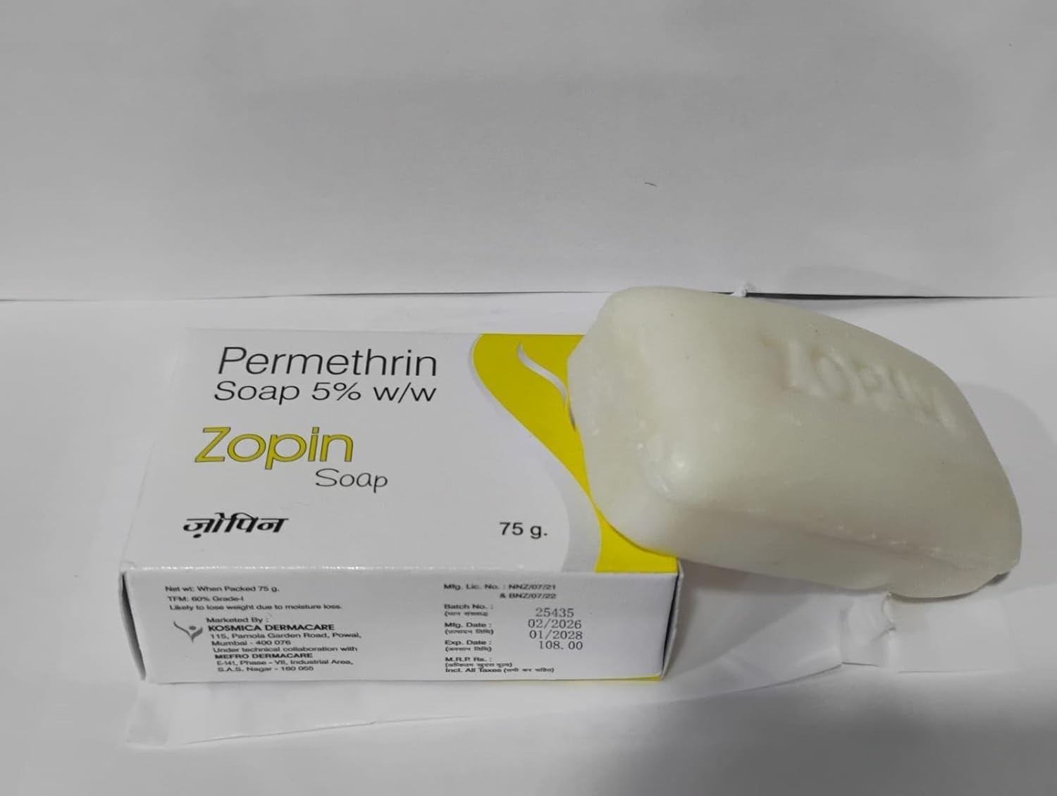 Zopin Permethrin Germ Protection Soap for Men & All Skin Types Pack of 3