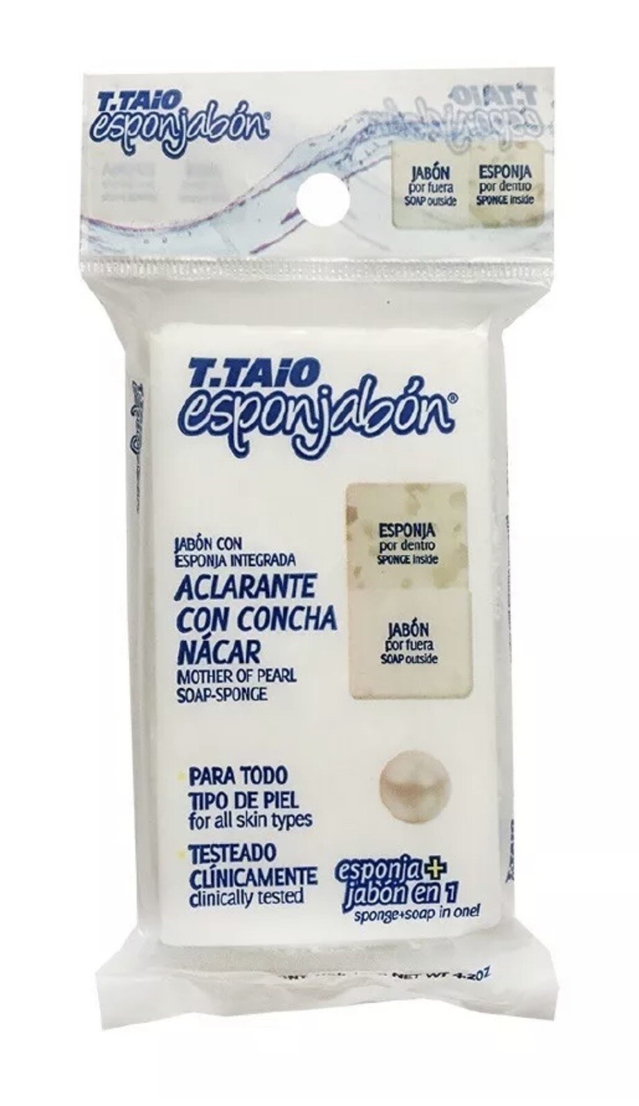 T-TAIO ESPONJABÓN MOTHER OF PEARL SOAP-SPONGE ALL SKIN TYPES Premium Quality⭐️⭐️