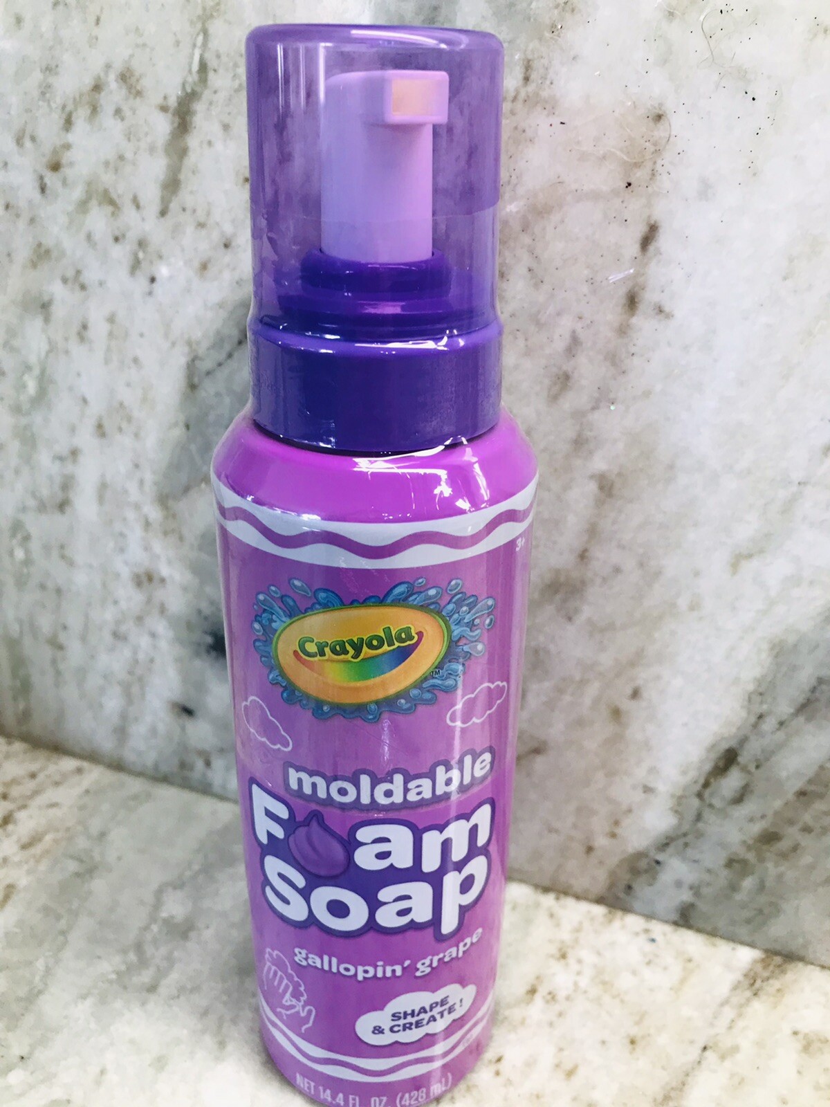 Crayola Shape/Create Gallopin’ Grape Moldable Foam Soap:14oz-Brand New-SHIP24H