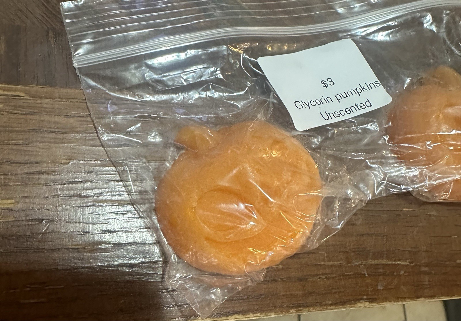 Unscented Glycerin Pumpkin Soap Bars Orange Set of 2 Regular Size