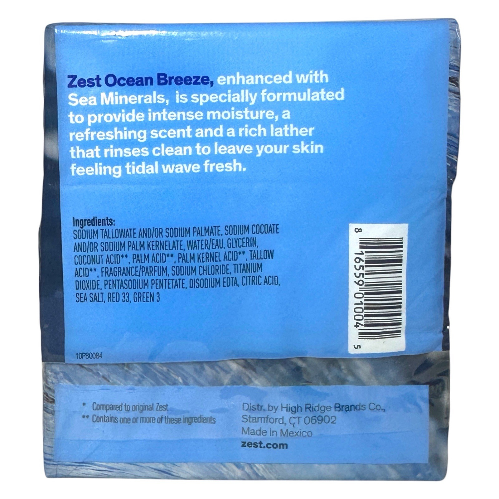 Zest Ocean Breeze Tidal Wave Fresh Bars Sea Minerals 3-pk Bar Soap (4 oz ea) NEW