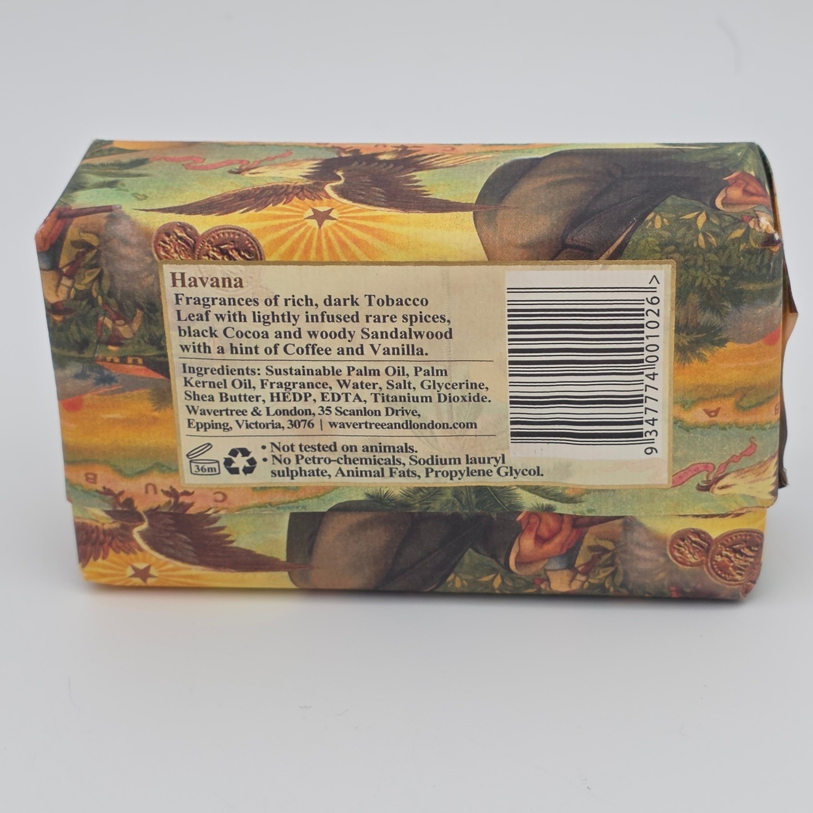 Wavertree & London Havana Artisanal Soap 7oz Shea Butter Australia Natural Spice
