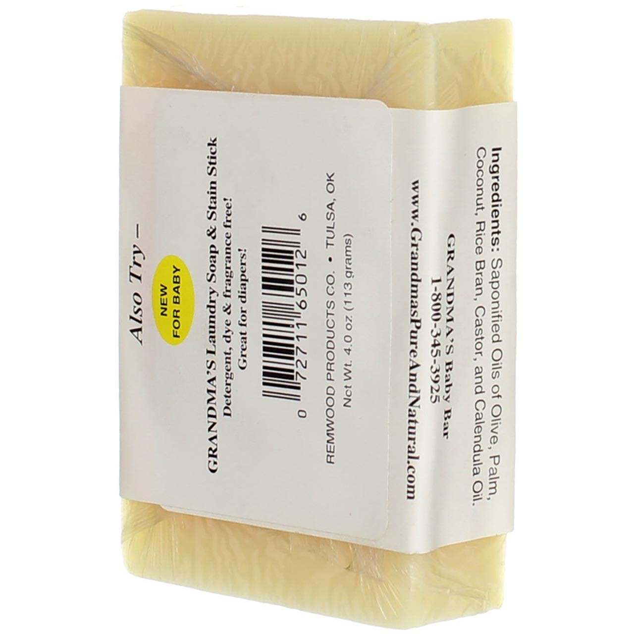 Grandma’s Pure & Natural Baby Bar Baby Bath Soap, 4 oz