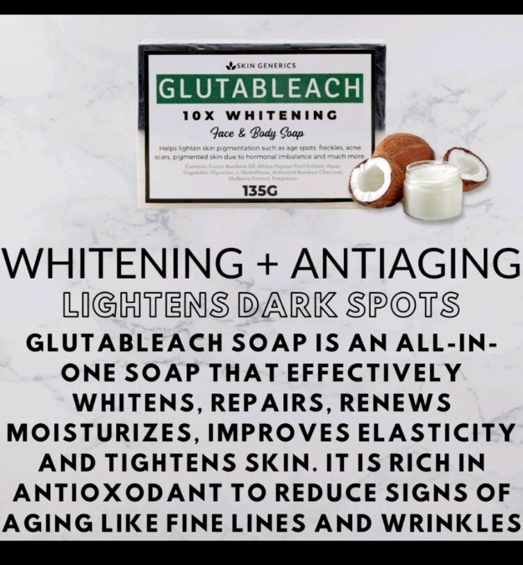 Skin Generics GLUTABLEACH 10X Whitening Face & Body Soap 135g