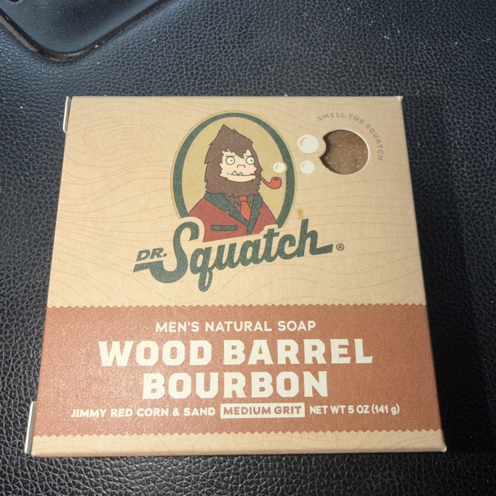 Dr Squatch Wood Barrel Bourbon Soap Men Medium Grit 5oz