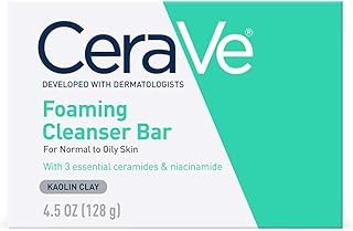 CeraVe Foaming Cleanser Bar 4.5 oz Soap-Free Fragrance-Free Oily Skin