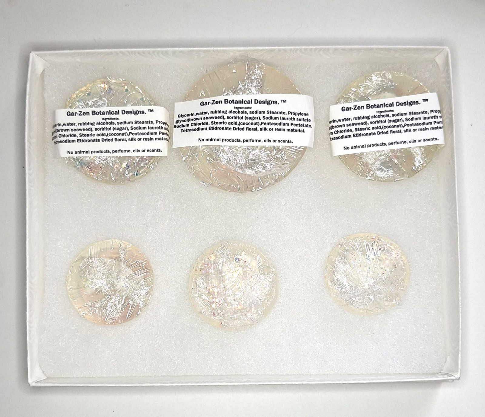 Butterfly Botanical Soap Set 1 Pound Round Clear Vegan Glycerin Gift Set