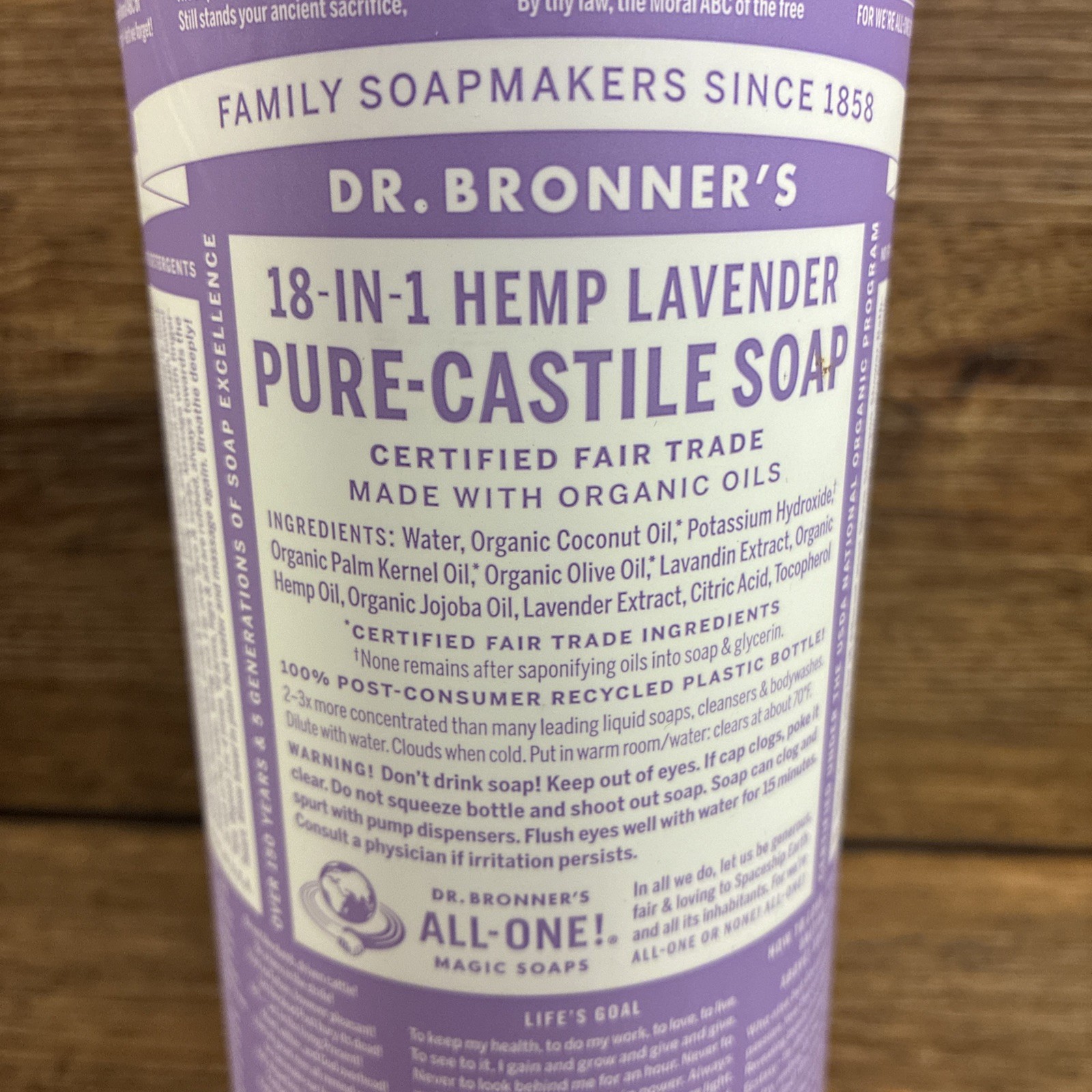 Dr. Bronner’s Magic Soaps Liquid Castile Soap Lavender 32 Oz