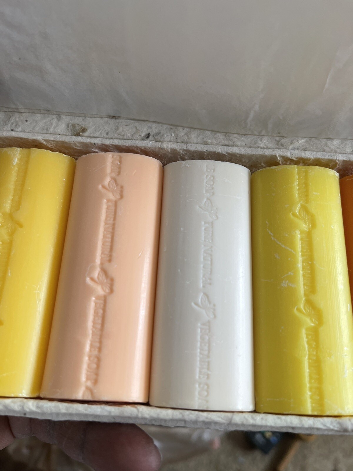 Vegetable Soap Pure Natural 7 Colorful Bars In Quill Box Gift Set