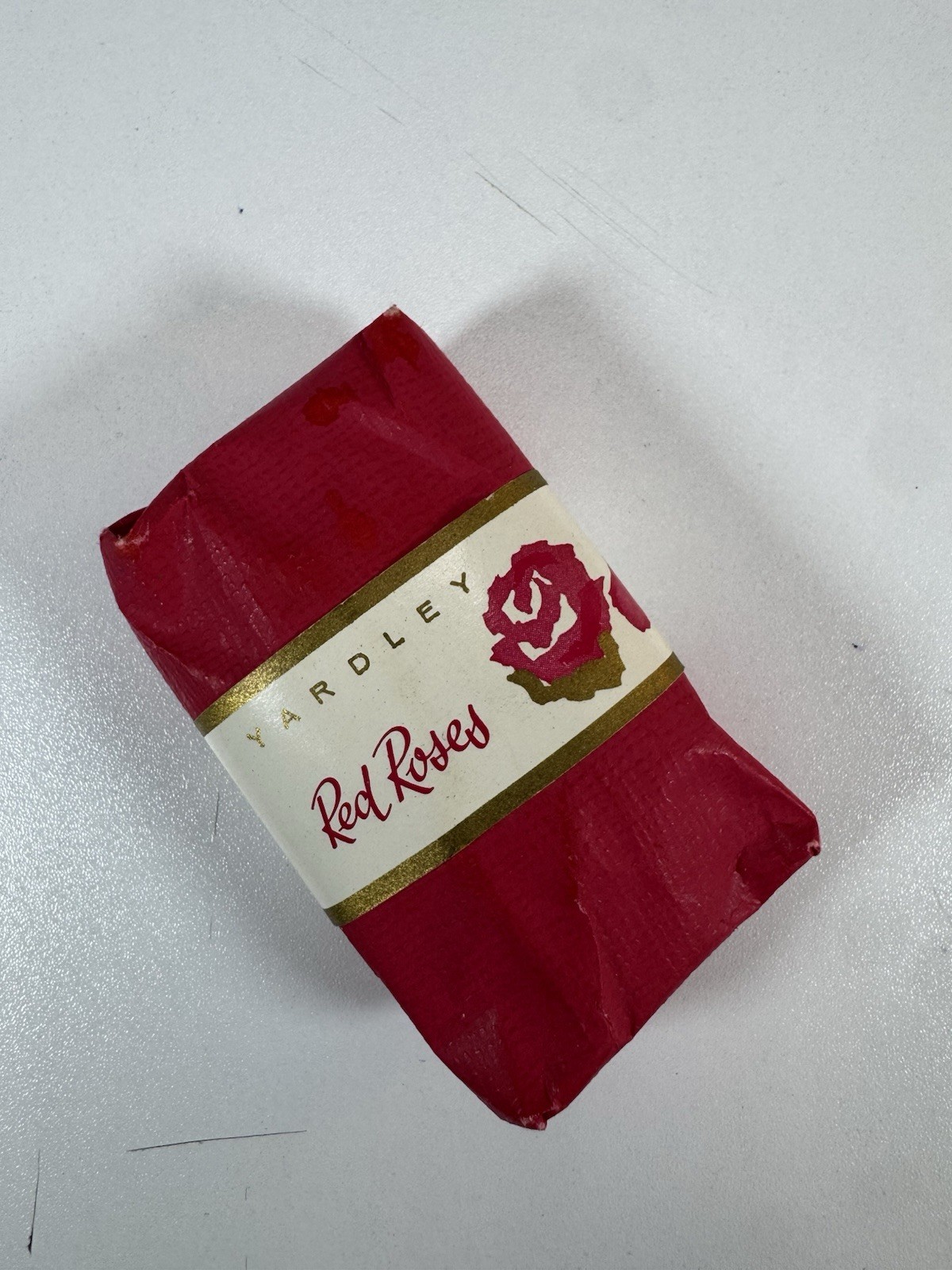 Vintage Yardley Red Roses Soap Bar Wrapped Unused Collectible Bath