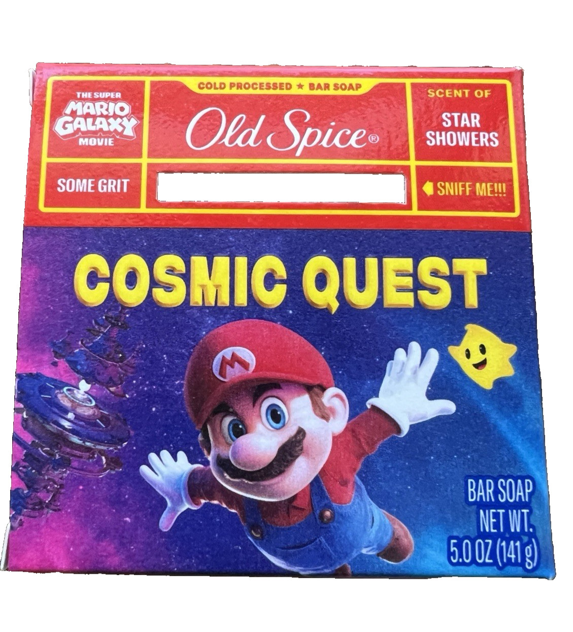 4 Piece Set Old Spice Super Mario Galaxy 5oz Soap Bars Mario Luigi Peach Yoshi