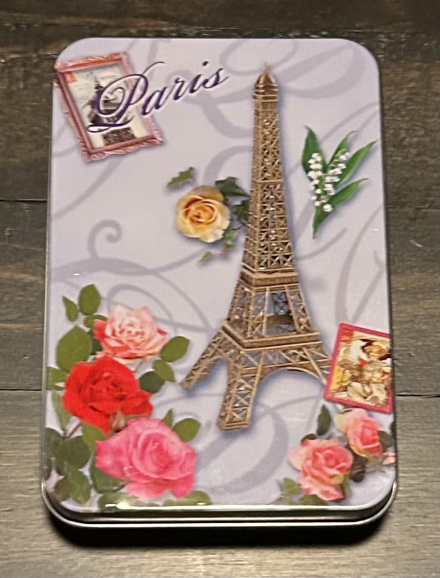 LE BLANC, Paris Tour Eiffel et Roses Rose Scented Soap in Classic Tin, 3.5 Oz