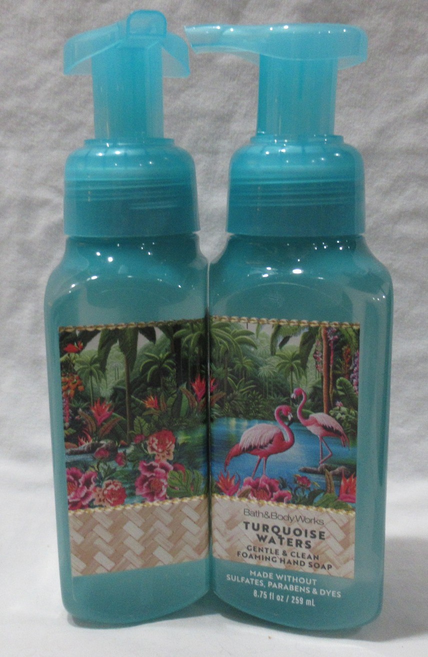 Bath & Body Works Gentle & Clean Foaming Hand Soap Lot Set of 2 TURQUOISE WATERS
