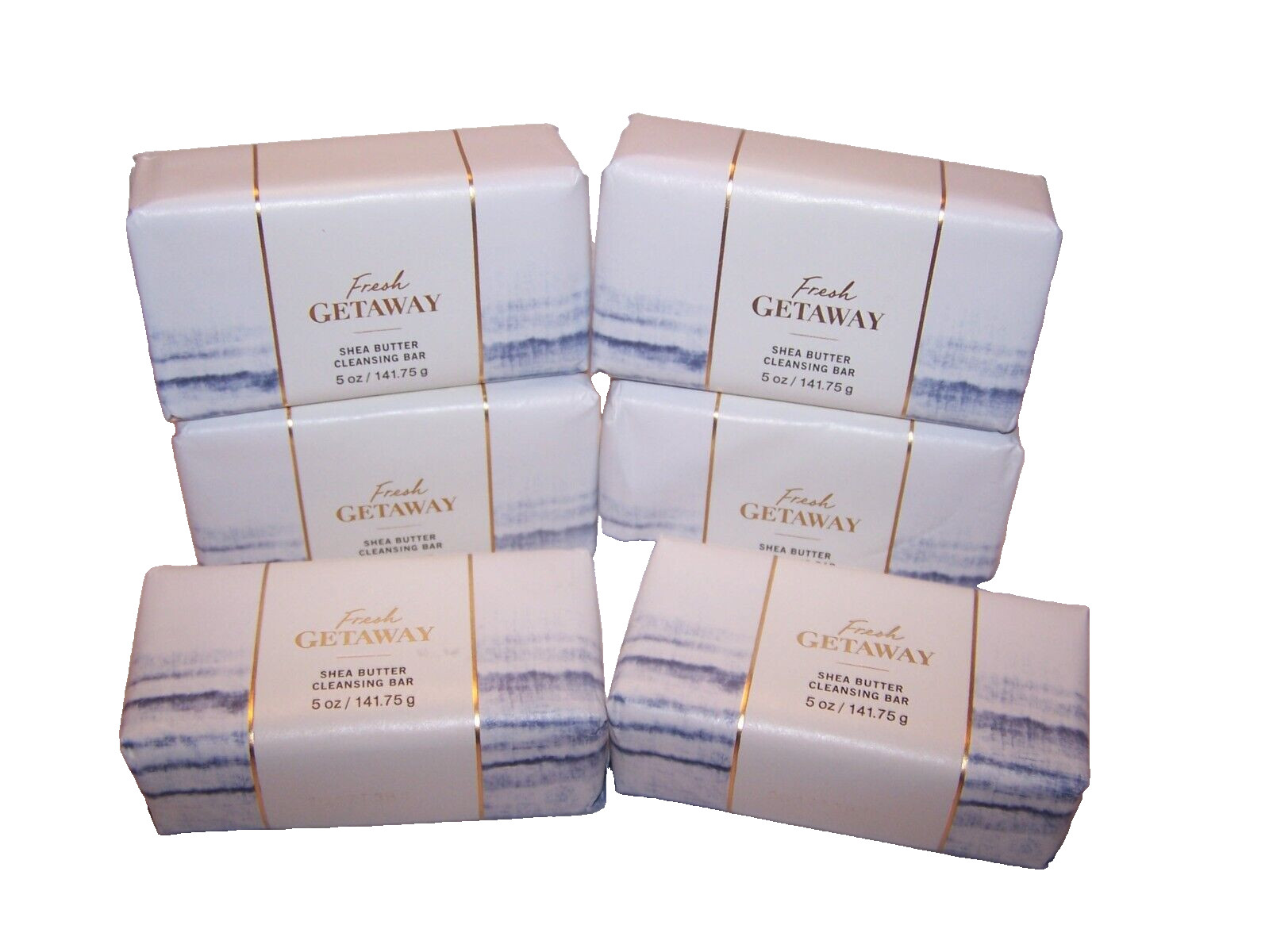 Fresh Getaway Bar Soap Shea Butter Cleansing – Lot of 6 New Bath and Body Works