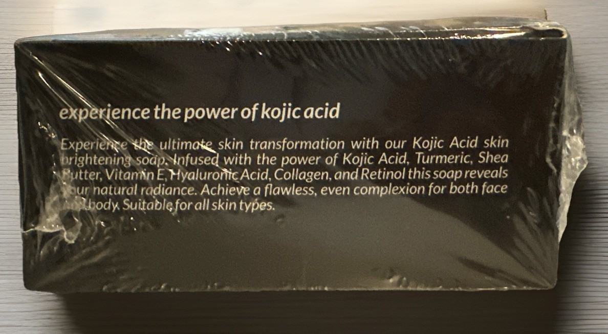 Kojic Acid Turmeric Bar Soap Dark Spot Remover Retinol Hyaluronic Acid Vitamin E