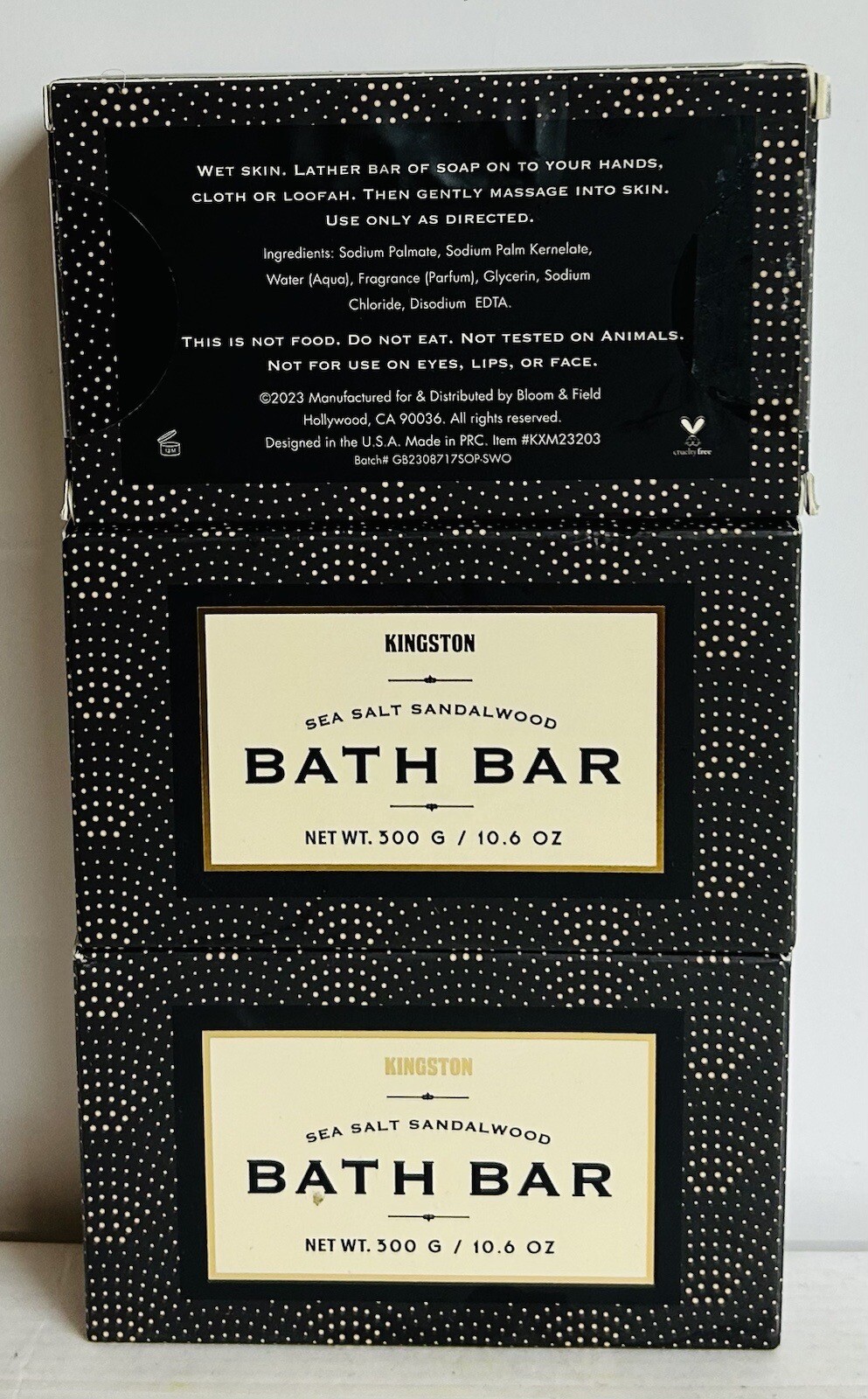 3-Pack Kingston ~ Sea Salt & Sandalwood Bath Bar 10.6 oz Each