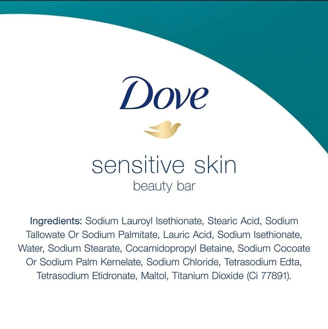 Dove Beauty Bar Soap Sensitive 6 Bars 3.75 oz