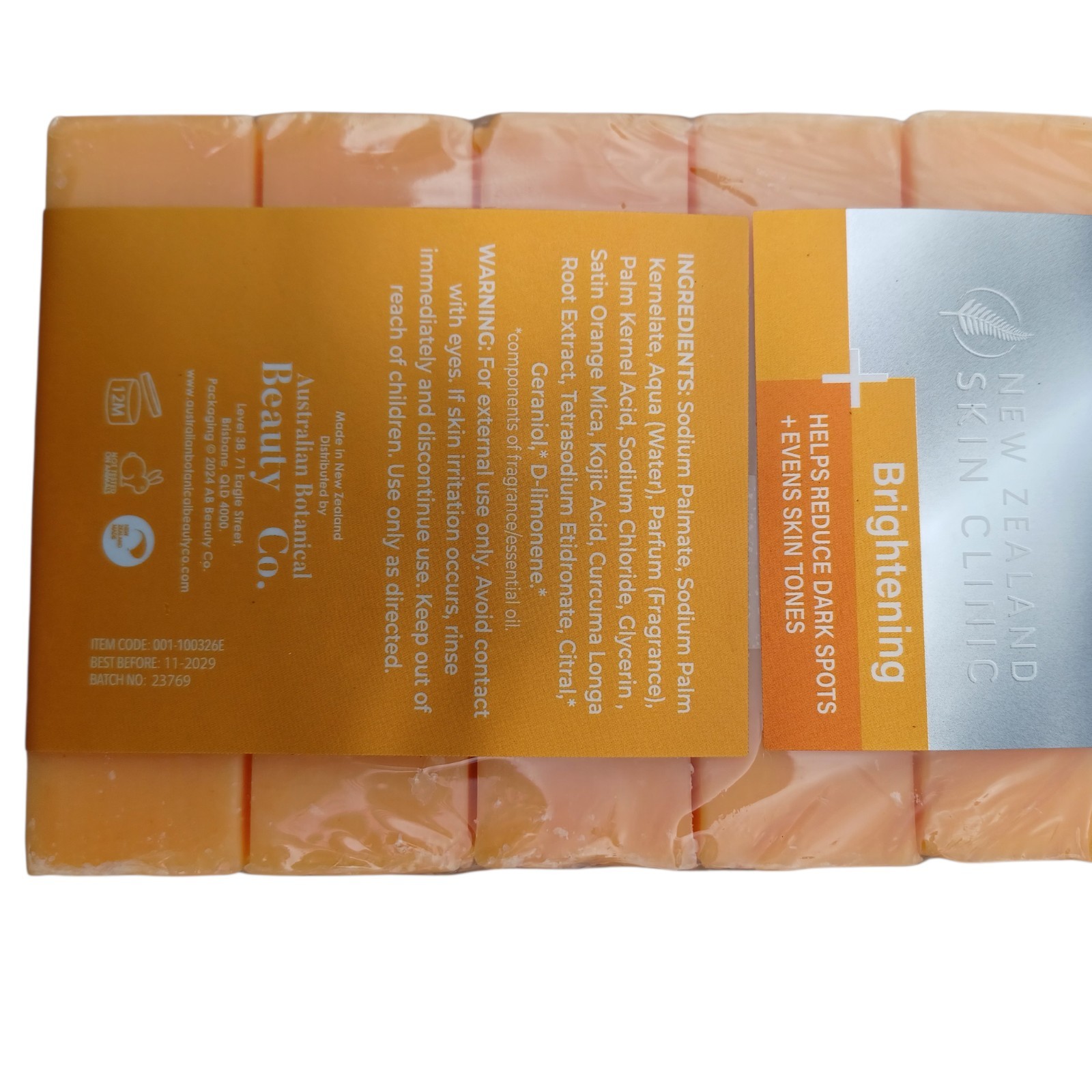 New Zealand Skin Clinic Bar Soap 30 Bars – Kojic Acid & Turmeric Body Soap