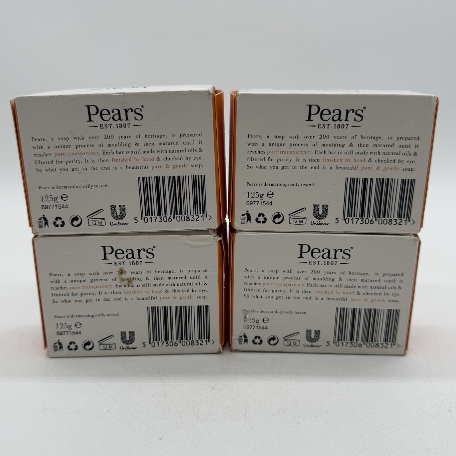 4pk Pears Original Transparent Soap NIB/SEALED