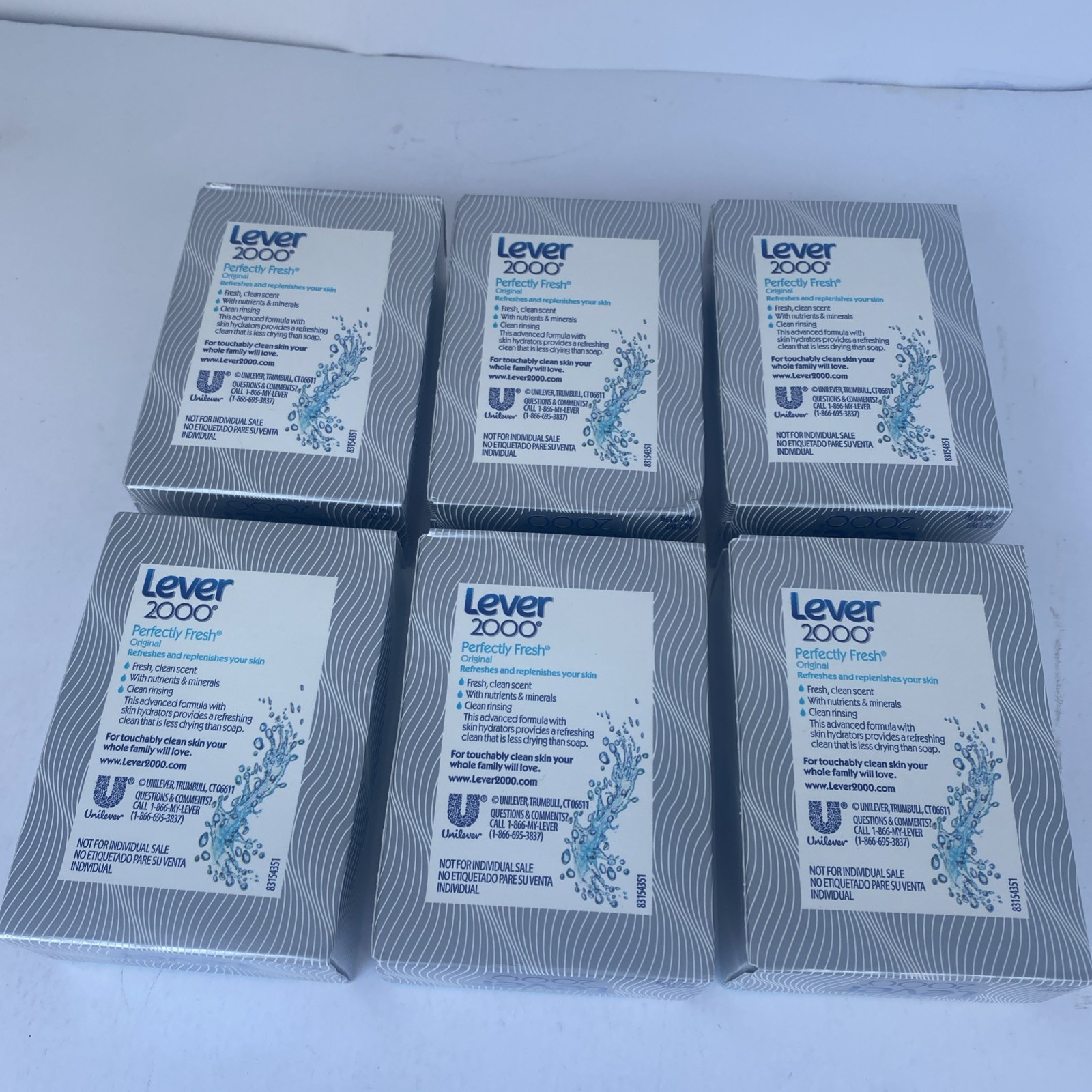 Lever 2000 Original Bar Soap 4oz – LOT OF 6 – Perfectly Fresh – Full Size Bar