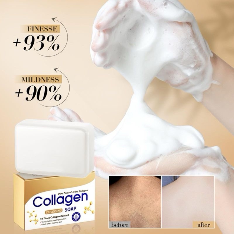 SADOER Collagen Cleansing Soap – Nourishing Face & Body Bar – 100g Free Chipping