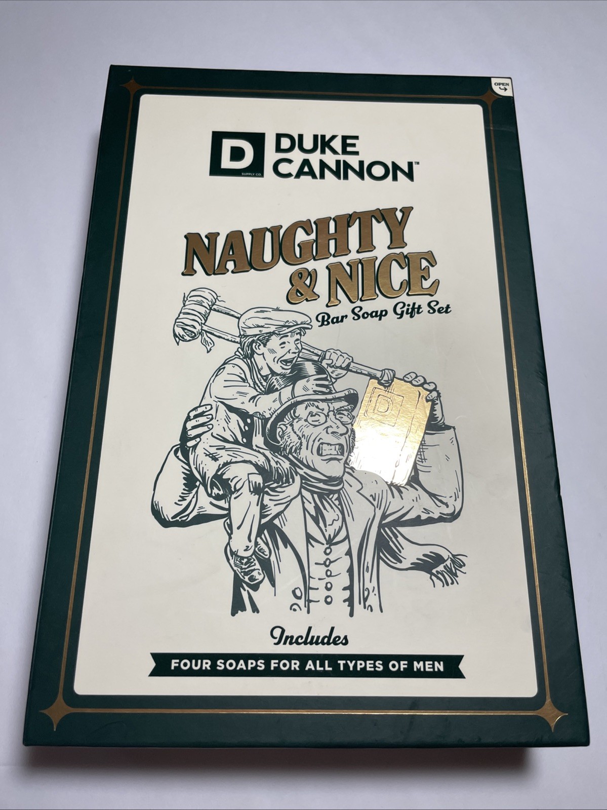 Duke Cannon 4 Pack Bar Soap Set- Lump of Coal, Bourbon, Sawtooth, Midnight Swim