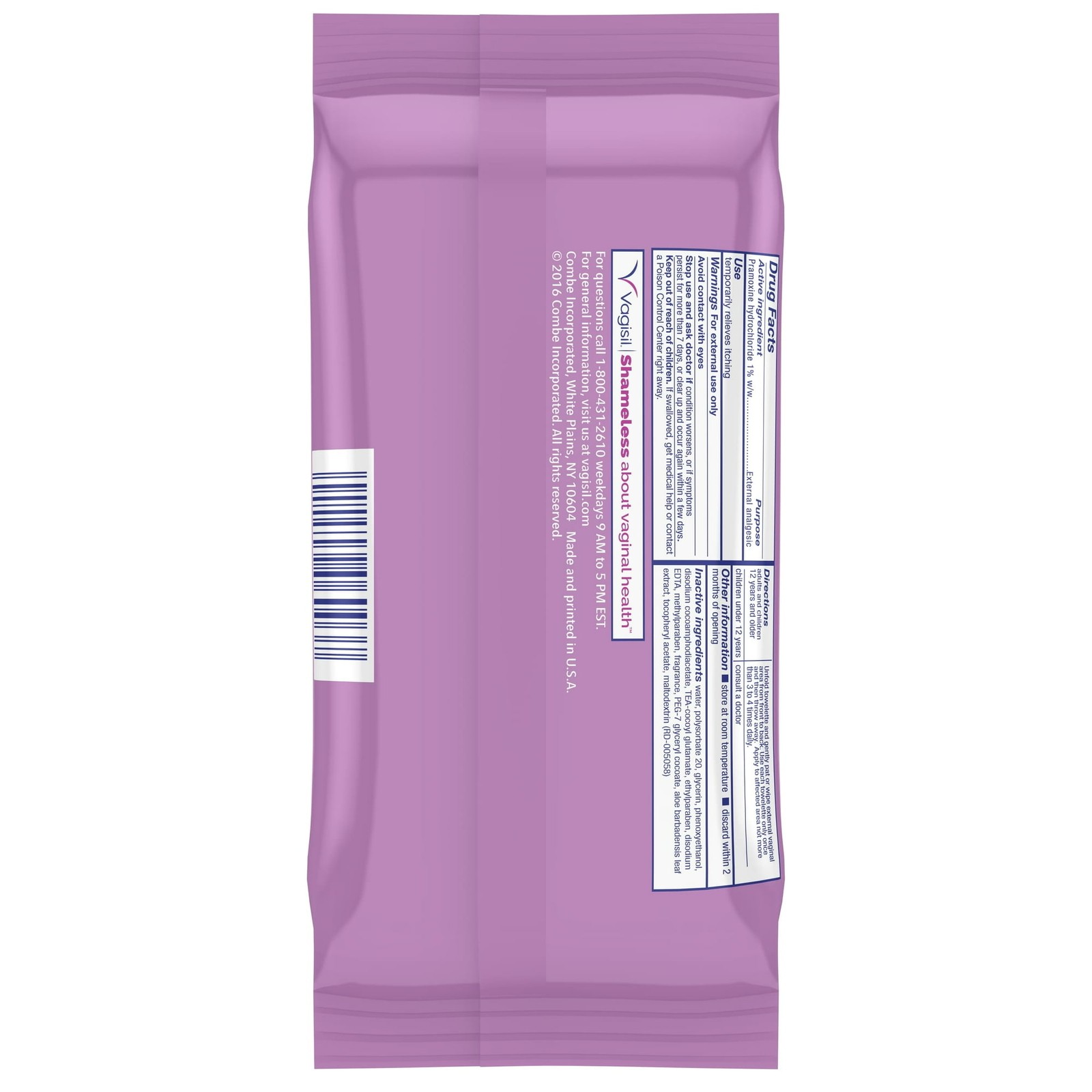 Vagisil Anti Itch Medicated Wipes Maximum Strength Instant Relief Gentle 20ct