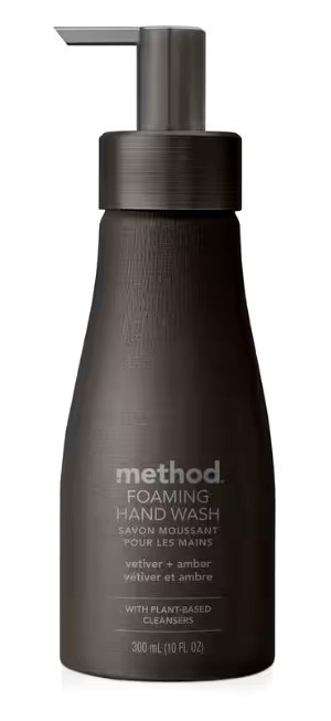 Method Foaming Hand Wash Vertiver Plus Amber With Plant Based Cleansers – 10 oz.
