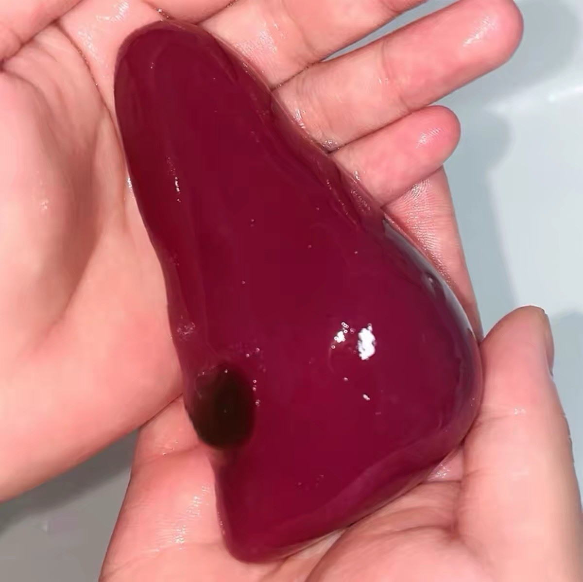 Liver Shaped Soap Pomegranate Scent Funny Gag Gift Handmade Bath Soap
