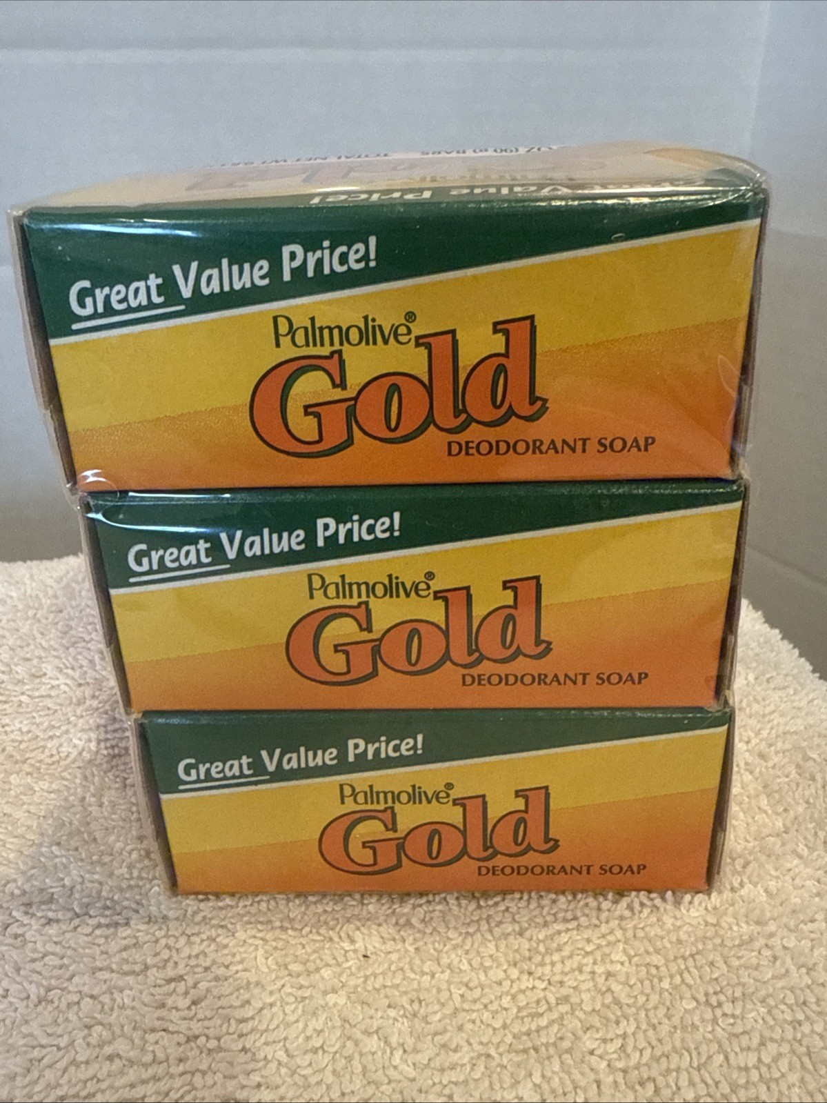 Palmolive GOLD deoderant soap 3 bars 3.2 oz NOS new sealed discontinued made USA