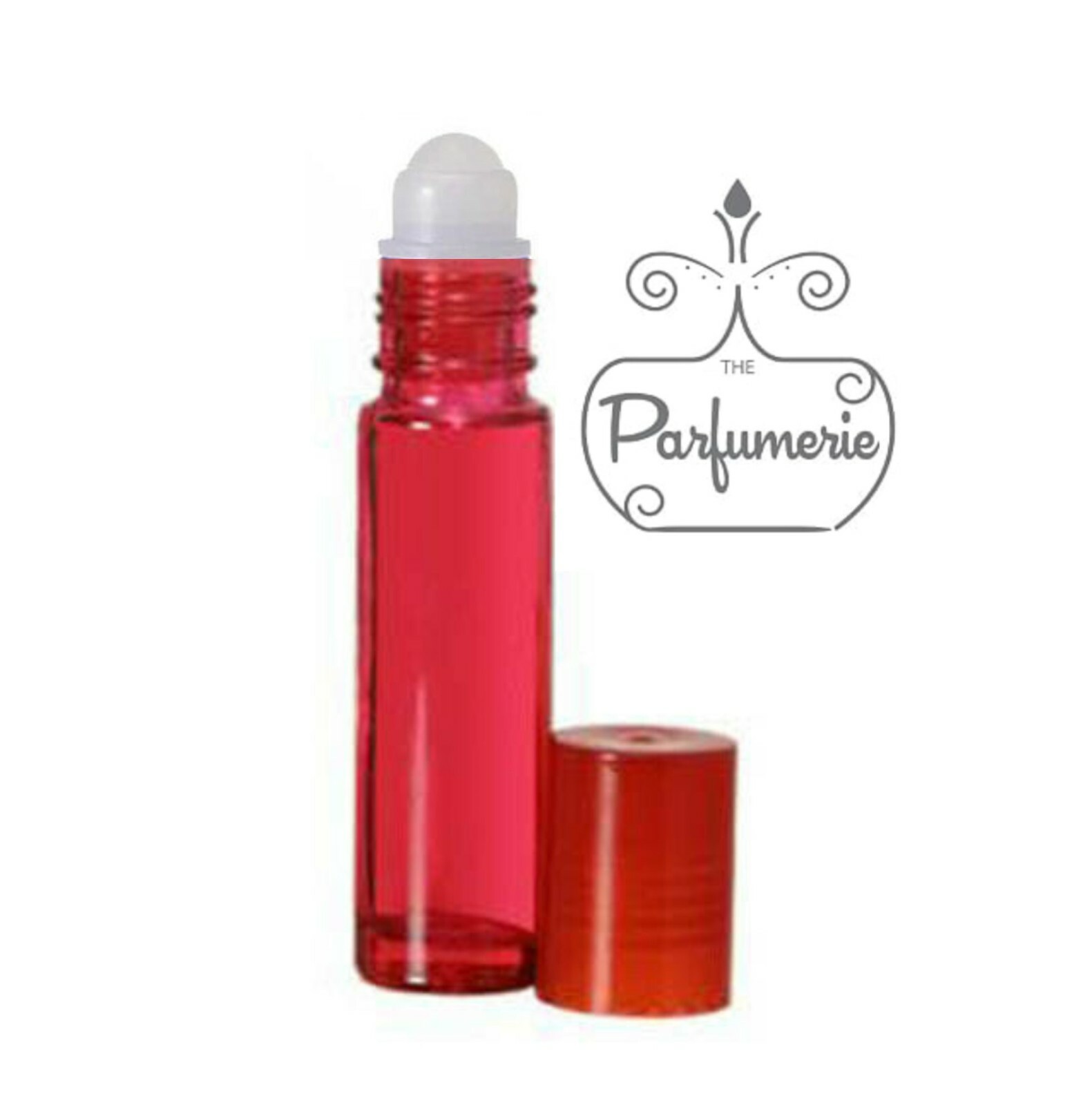 Glass Roller Bottles, Perfume Roll On, Qty 6, Red Lip Gloss Roller, Body Oil