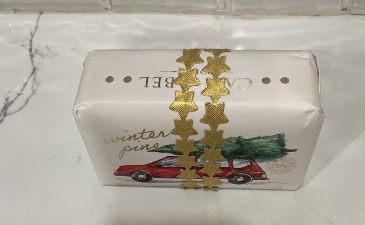 Castelbel Winter Pine Scented Soap Bar Large Christmas Theme Wrapping Portugal