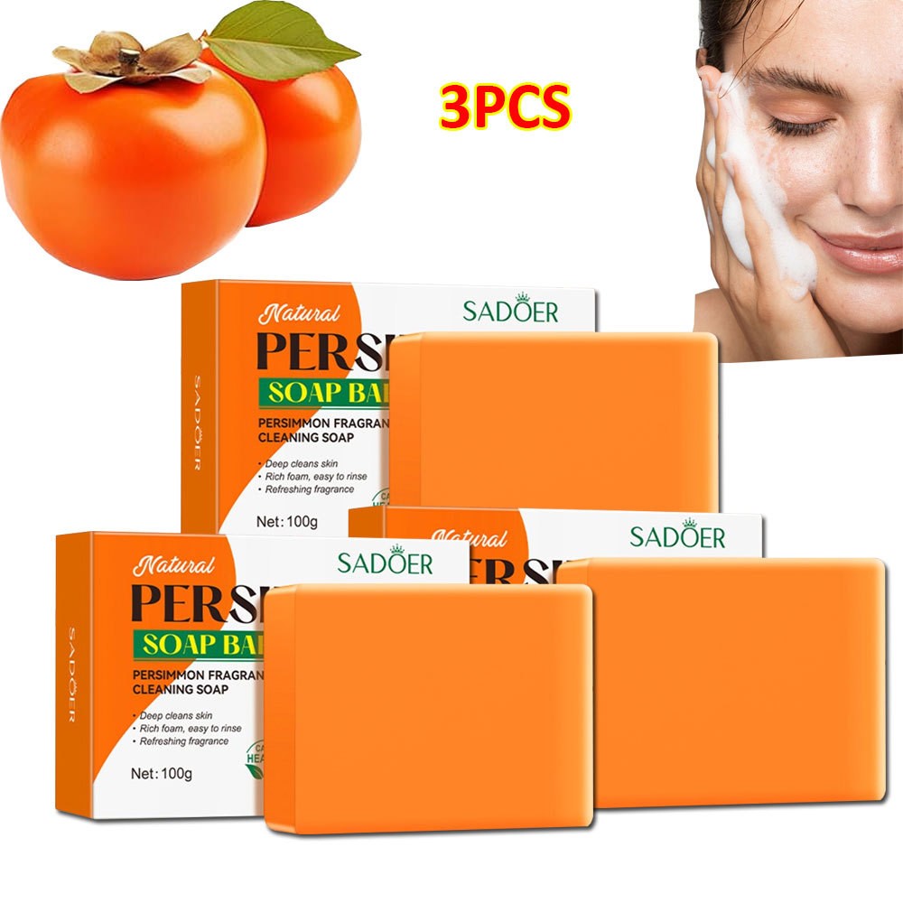 Persimmon Soap Bar for Old People Smell, Natural Personal Odor Control Bar Soap