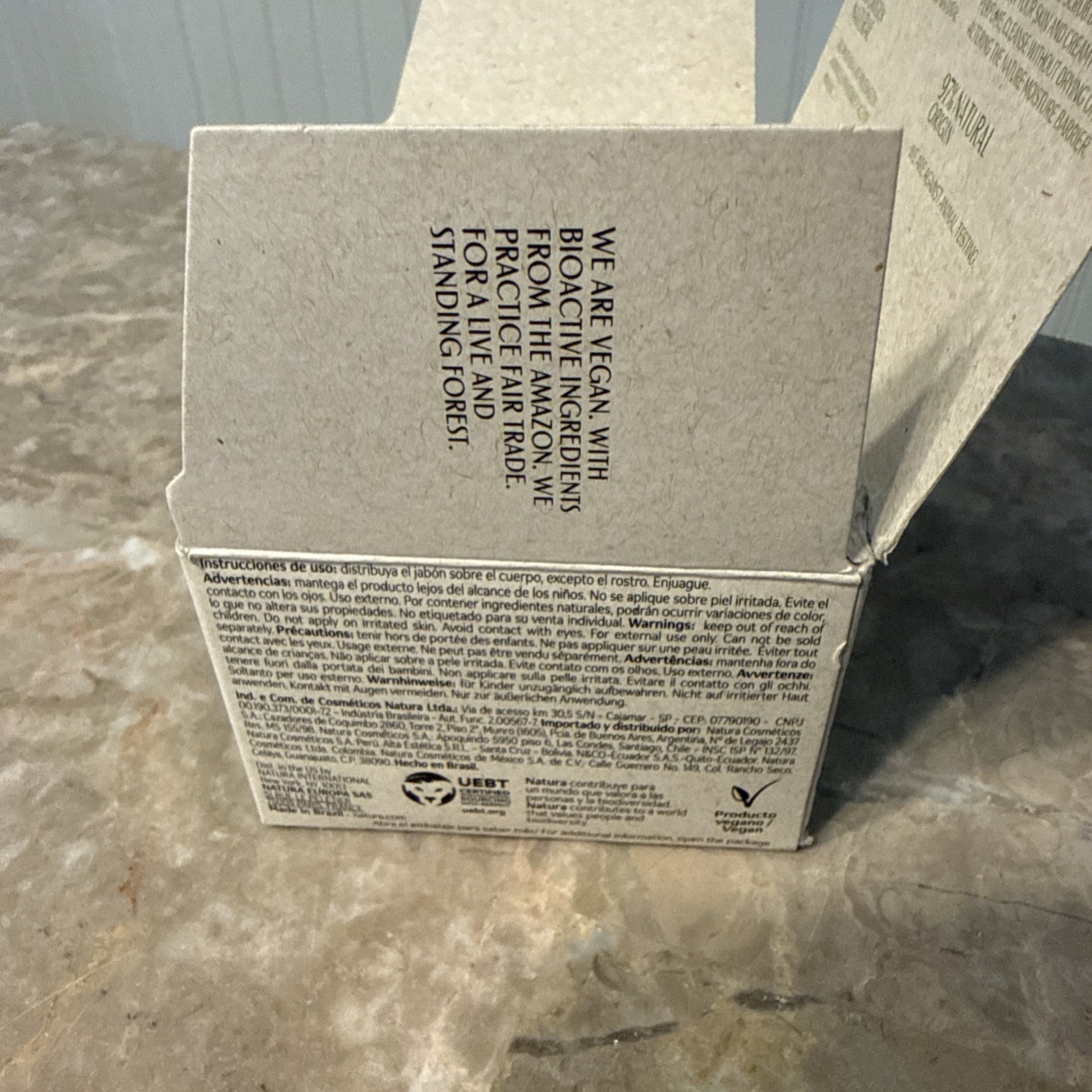 NATURA EKOS 4 Exfoliating Bar Soaps BRAZIL NUT ~ PASSION FRUIT ~ ACAI ~ ANDIROBA