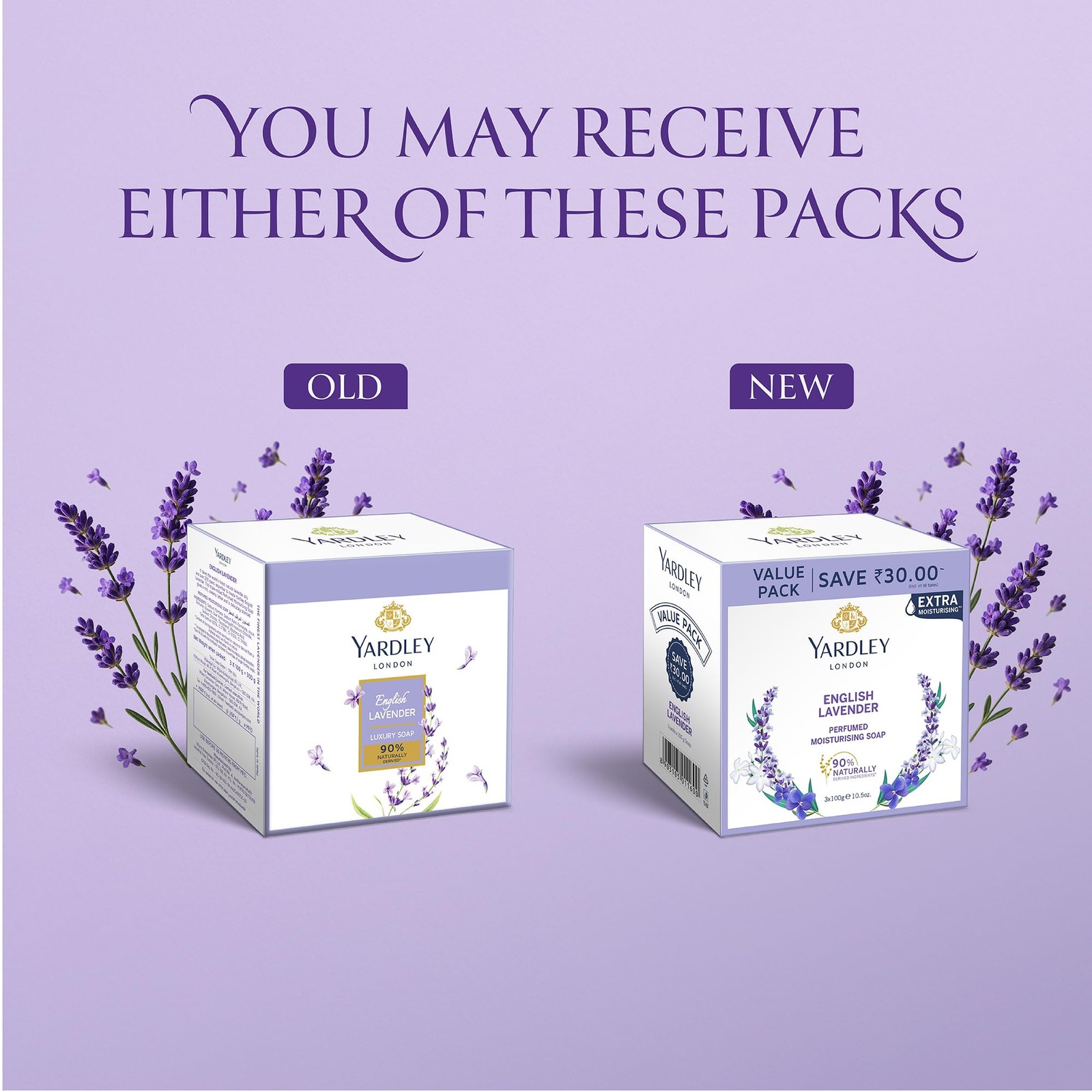 Yardley English Lavender Luxury Soap – 3 x 100 g 10.58 Ounce (Pack of 1)