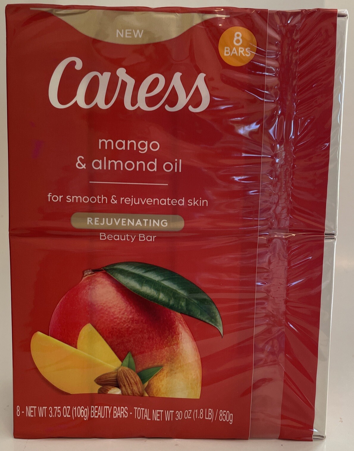 8 Caress Mango & Almond Oil Rejuvenating Beauty Bar (8-pk x 1) 3.75 oz.