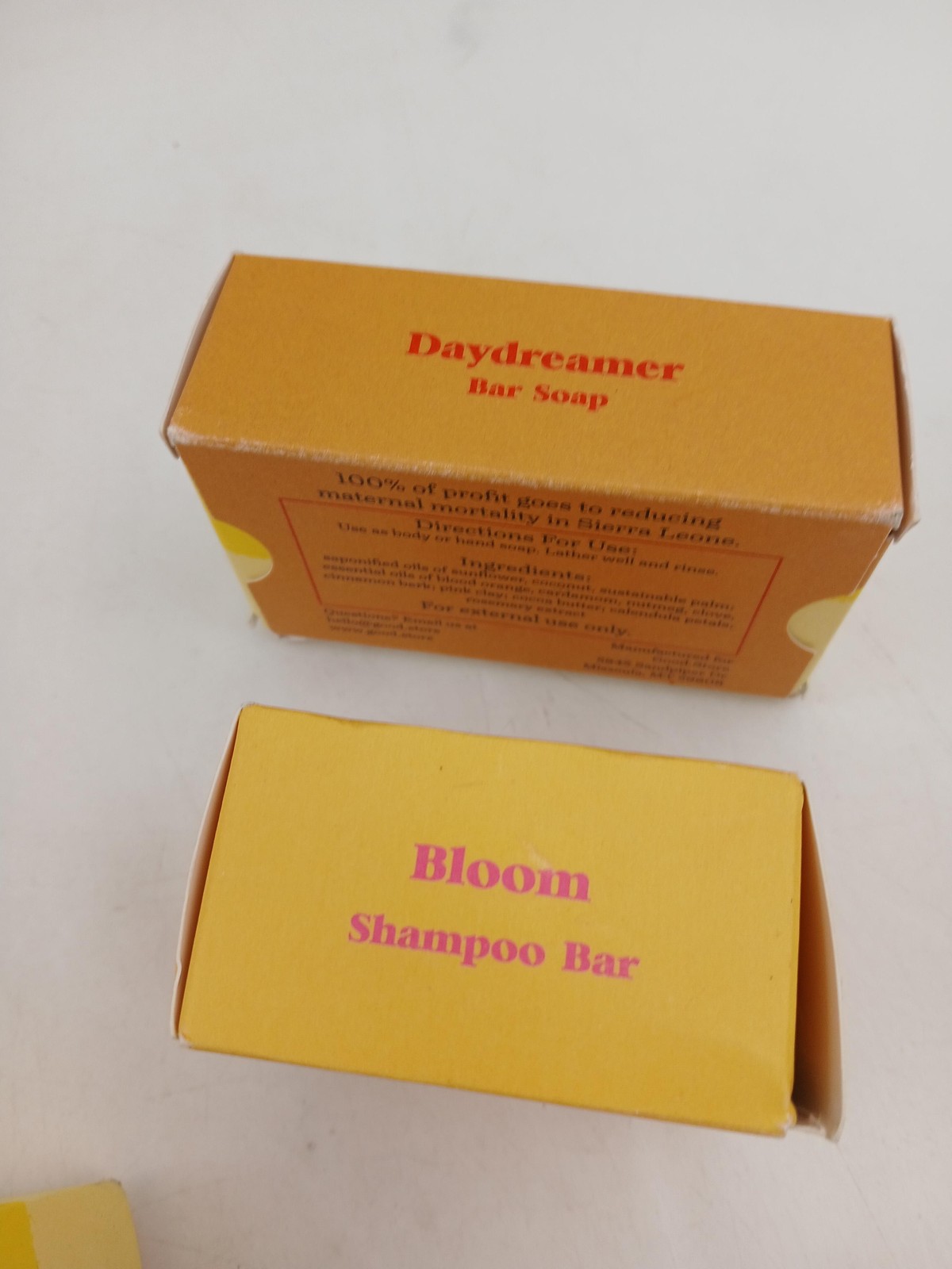 Sun Basin Soap Bar & Shampoo 4pc Set Navigator Daydreamer Xenia Bloom Yellow