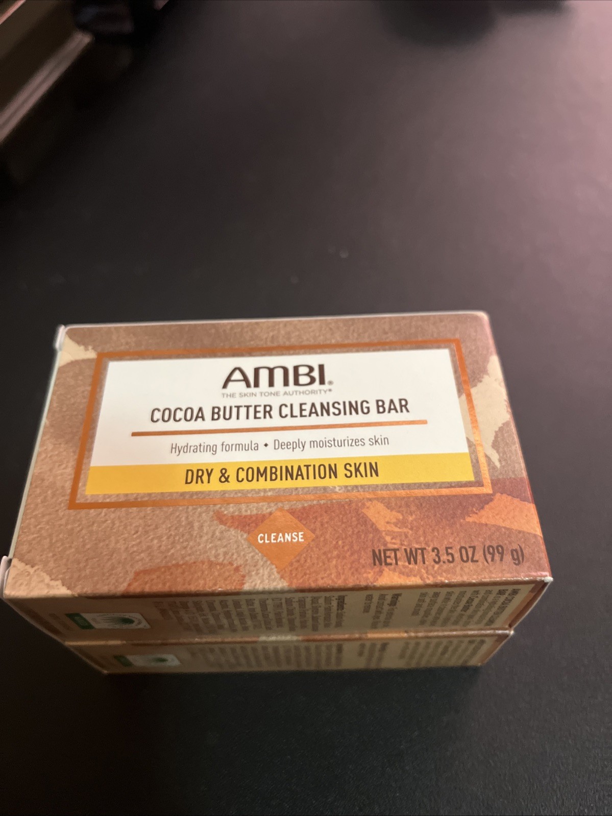 AMBI Cocoa Butter Cleansing Bar Dry & Combination Skin 3.5 oz (Pack of 2)