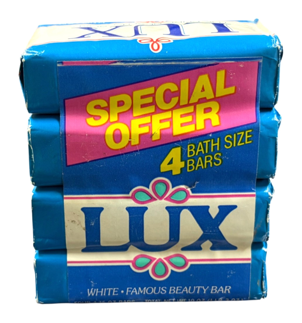 Vintage LUX The Pure Beauty White Soap Bar Large 4.75 oz Bath Size Sealed