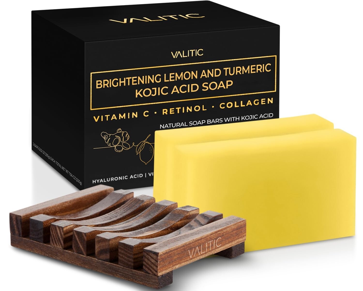 Gentle Daily Cleanser: Brightening Kojic Acid Soap with Antioxidants – 2 Pack