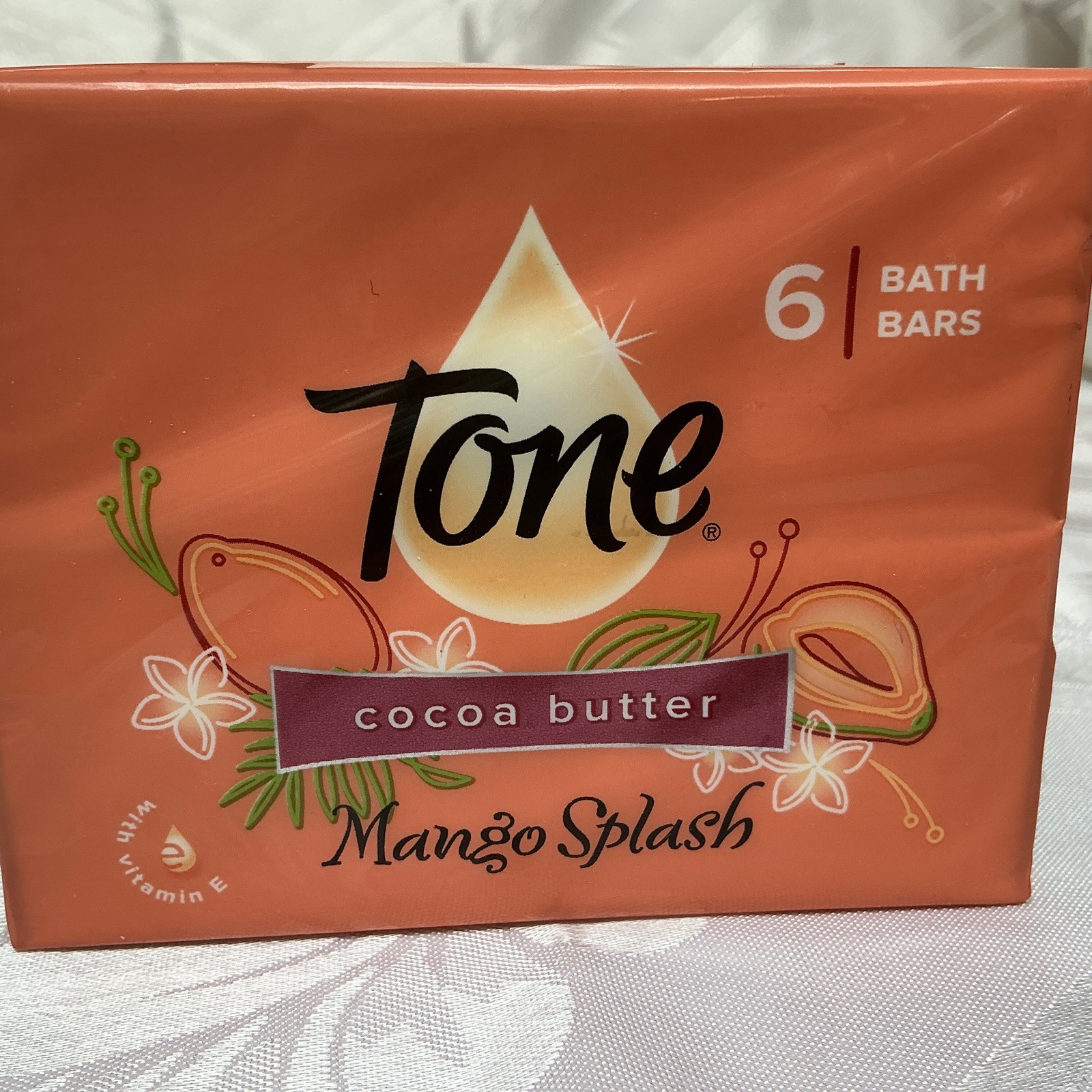 TONE COCOA BUTTER MANGO SPLASH 6 BATH BARS 4.25OZ EACH NEW FACTORY SEALED