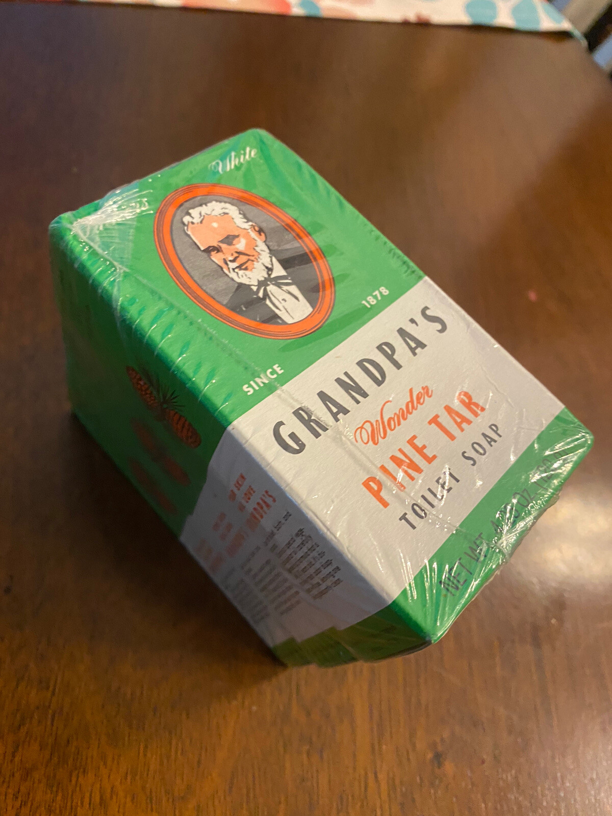 3 Bars Vtg Grandpa’s Wonder Pine Tar Soap New Sealed In Cellophane