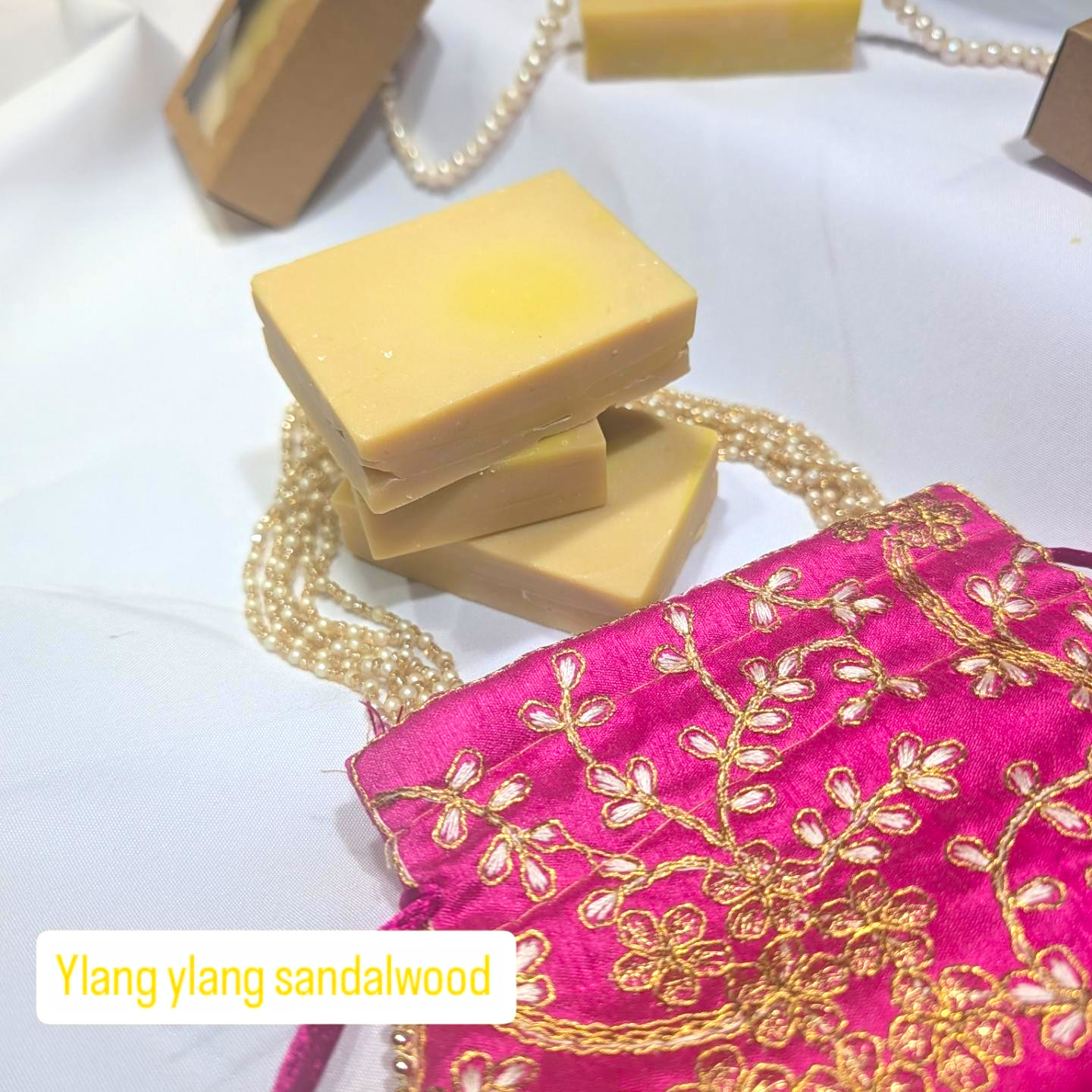 Handmade Ylang Ylang Sandalwood Scented Body Soap Bars
