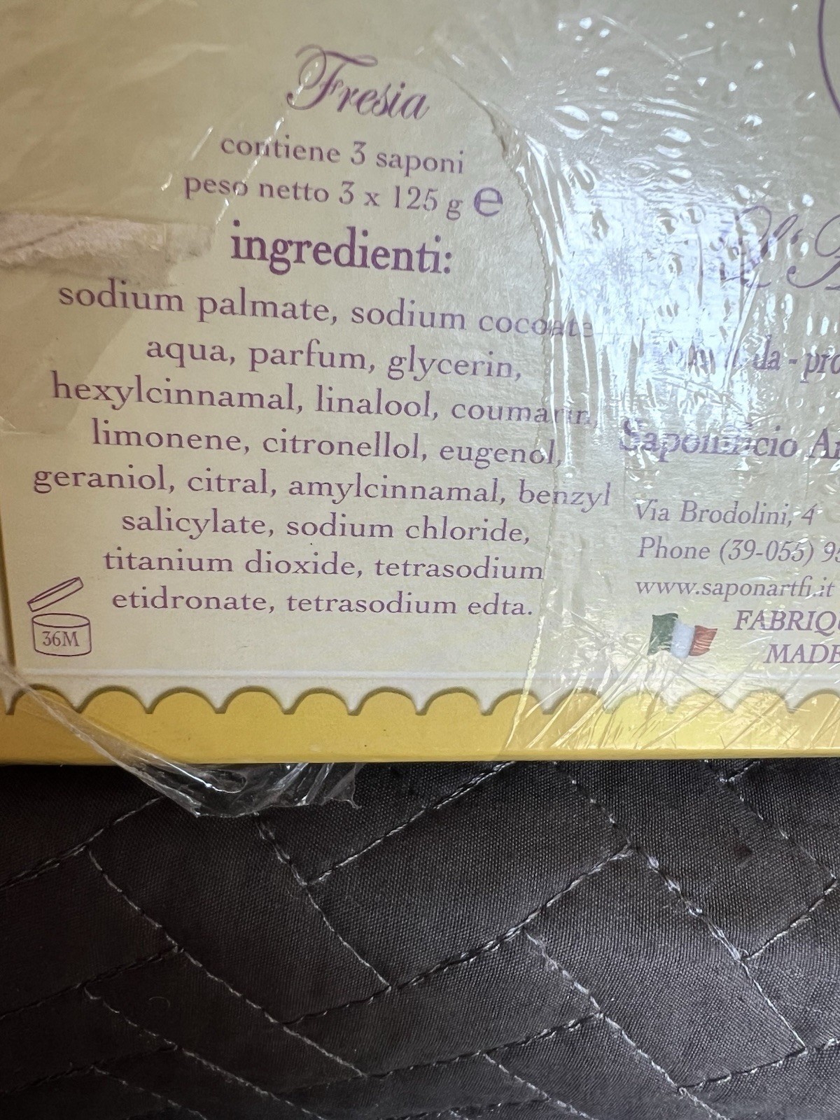 Saponificio Artigianale Fiorentino Fresia 3 Soaps • 4.40 oz Each • Made In Italy